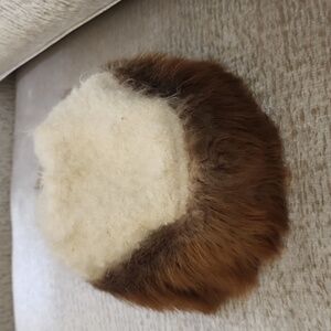 Wool hat with fur.